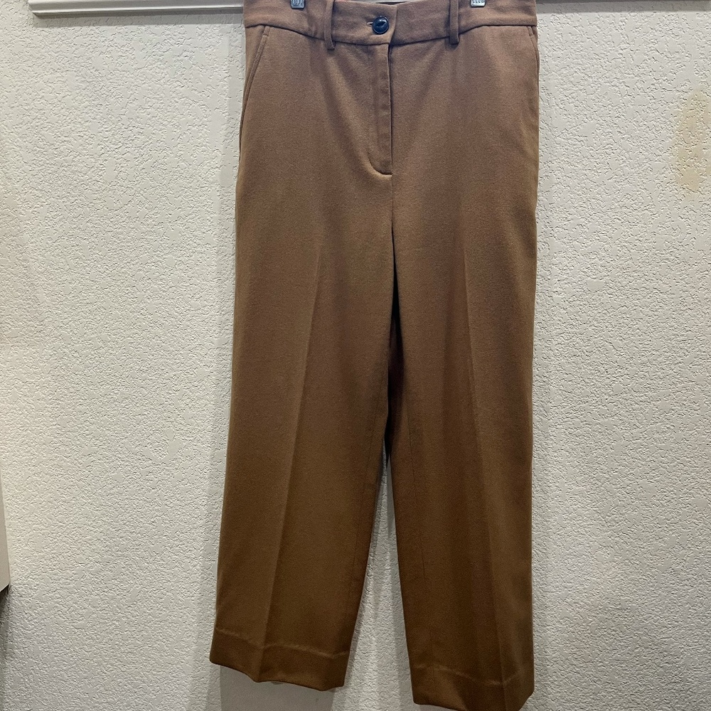 Rag & Bone camel straight leg cropped pants Size 8